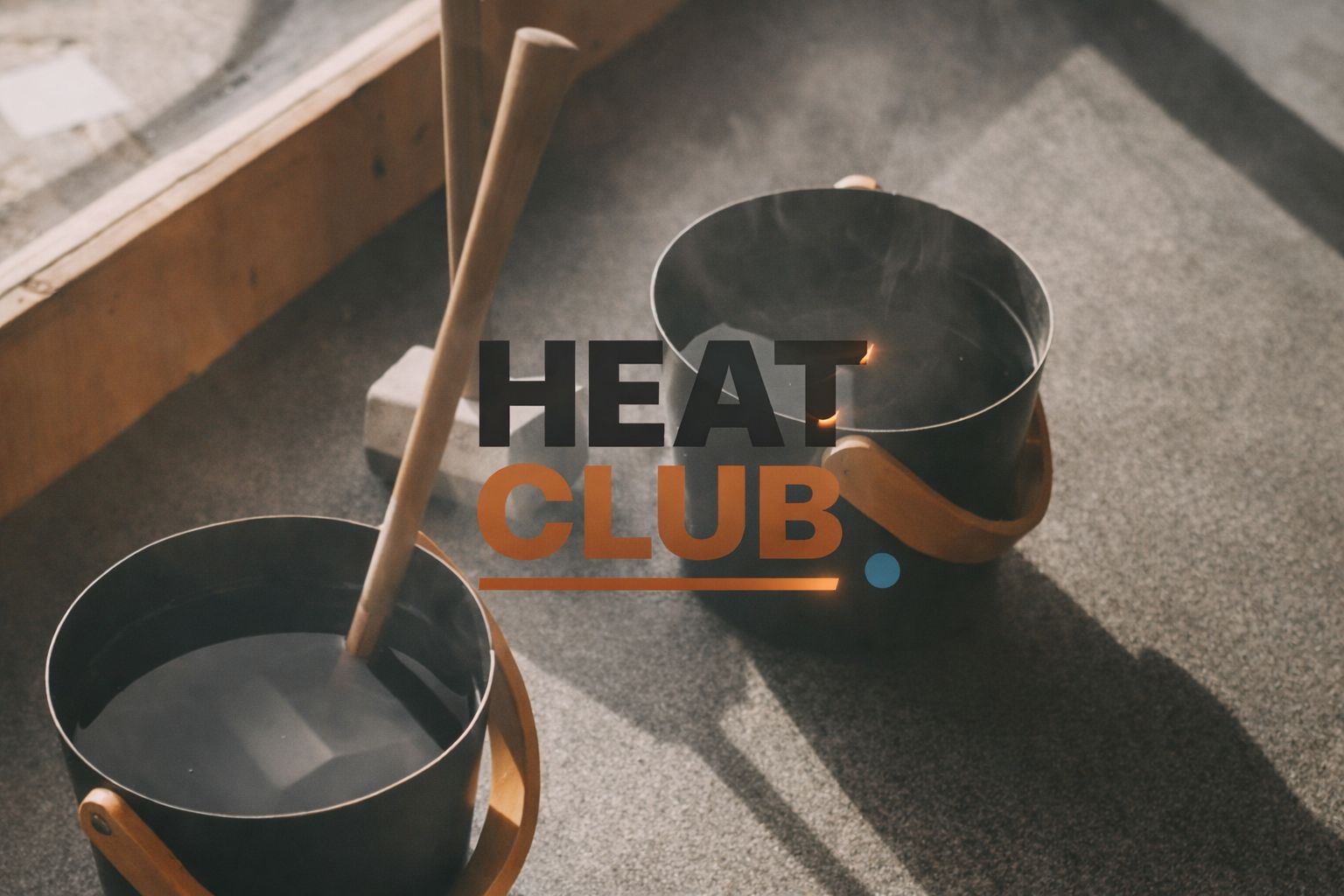 Saunaguss equipment - wooden buckets and ladles